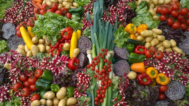 Fruit and vegetables for healthy diet. cr: unsplash.com